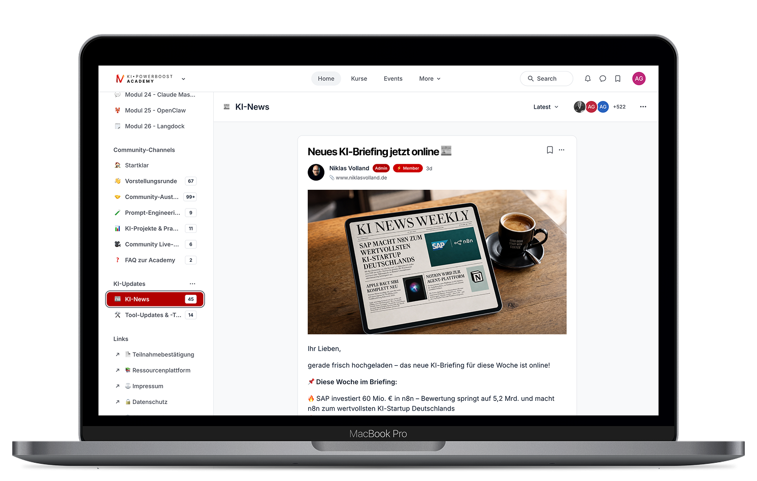 KI-News und wöchentliches KI-Briefing in der KI•POWERBOOST ACADEMY